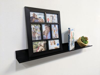 Image showing  24 in. No Stud Floating Shelf, Black Coated