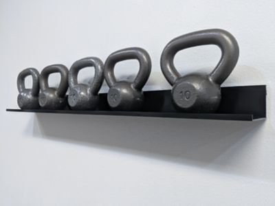 Image showing  36 in. No Stud Floating Shelf, Black Coated