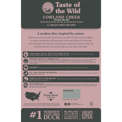 Image showing  Lowland Creek Feline Recipe with Roasted Quail & Roasted Duck Dry Cat Food