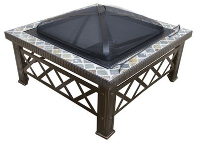 Leigh Country Natural Slate Fire Pit, Steel