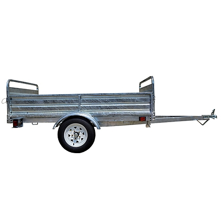 DK2 1639lb Capacity 4.5ft x 7.5ft 5-in-1 Galvanized multi-use Utility trailer & assembly kit-DOT Hwy rated tires-MMT5X7G