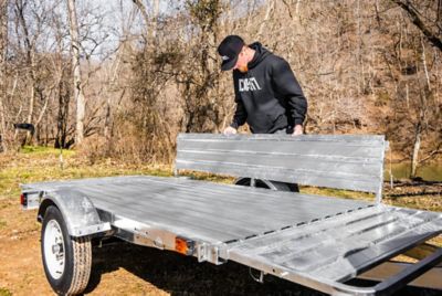 Image showing  4.5 ft. x 7.5 ft. 5-in-1 Galvanized Multi-Use Utility Trailer, 1,639 lb. Max Capacity, DOT Rated Tires and Assembly Kit