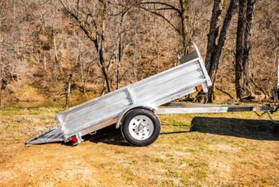 Image showing  4.5 ft. x 7.5 ft. 5-in-1 Galvanized Multi-Use Utility Trailer, 1,639 lb. Max Capacity, DOT Rated Tires and Assembly Kit