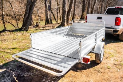 Image showing  4.5 ft. x 7.5 ft. 5-in-1 Galvanized Multi-Use Utility Trailer, 1,639 lb. Max Capacity, DOT Rated Tires and Assembly Kit