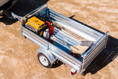 Image showing 8 th DK2 4.5 x 7.5ft. 5-in-1 Galvanized Multi-Use Utility Trailer, 1,639 lb. Max Capacity, DOT Rated Tires and Assembly Kit