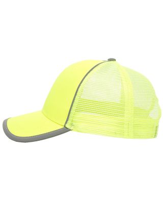 Image showing  Unisex Adult Hi-Vis Mesh Back Cap, Neon Yellow