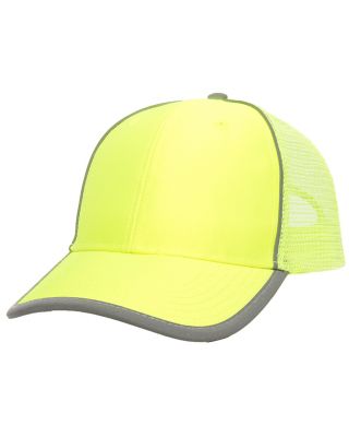 Image showing 5 th Outdoor Cap Unisex Adult Hi-Vis Mesh Back Cap, Neon Yellow