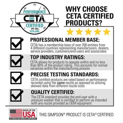 Image showing 6 th SIMPSON 3,000 PSI 2.4 GPM Gas Cold Water Premium Pressure Washer with CRX210 Engine, 49-State