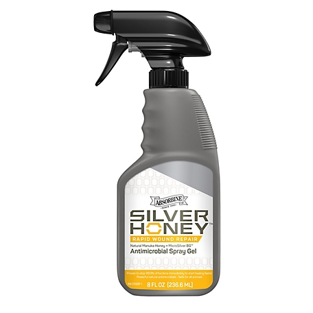 Silver Honey Rapid Wound Repair Spray Gel for Horses, 8 oz.