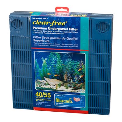 Penn-Plax Clear-Free Premium Under Gravel Aquarium Filter, 50-55 gal.