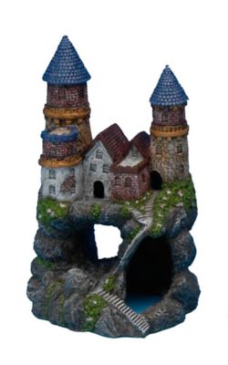 Penn-Plax Enchanted Castle Aquarium Decoration, Medium, 6 in.