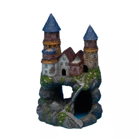 Penn-Plax Enchanted Castle Aquarium Decoration Medium 6 in. Aquarium Decor