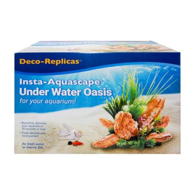 Image showing  Rock Scape Aquarium Decoration, Red, 3-Pack