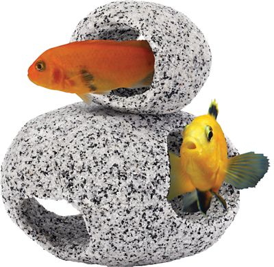 Penn-Plax Granite Stone Aquarium Hideaways, Small-Medium, 2 pc.