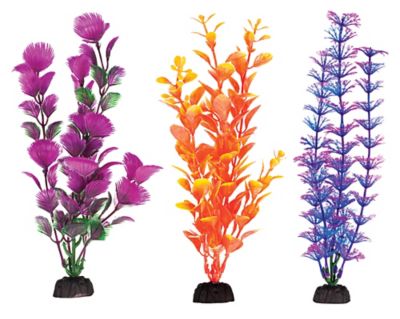 Penn-Plax Plastic Aquarium Plants, 8 in., Various Colors, 12 pc.