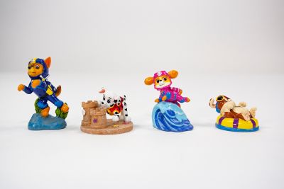 Penn-Plax PAW Patrol Chase, Rubble, Marshall and Skye Mini Resin Aquarium Decoration Prepack