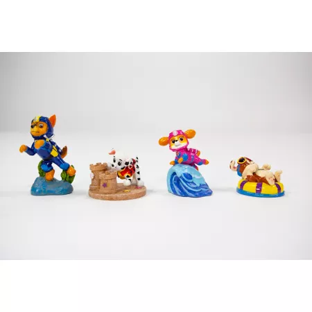 Penn-Plax Paw Patrol Chase Rubble Marshall and Skye Mini Resin Aquarium Ornament Aquarium Decor