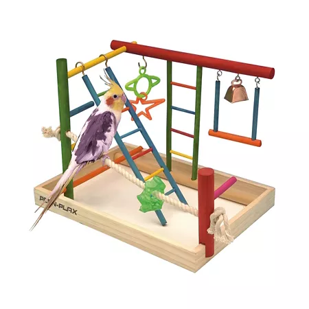 Penn-Plax Wooden Bird Play Pen Large Pet Bird Play Stands