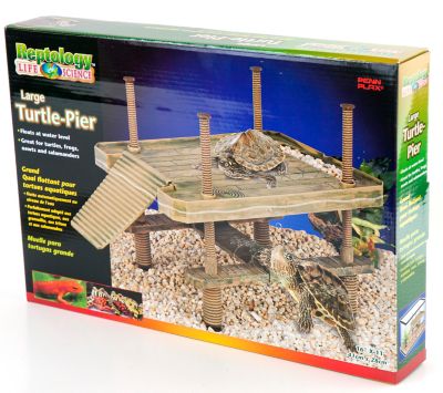 Image showing  Large Turtle Pier Aquarium Decoration, 16 in. x 11 in.