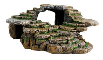 Penn-Plax Shale Step Ledge Cave Hide Out Aquarium Decoration