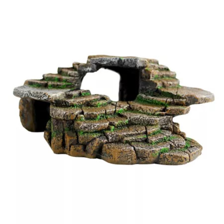 Penn-Plax Shale Step Ledge Cave Hideout Aquarium Decoration Reptile Habitat Accessories