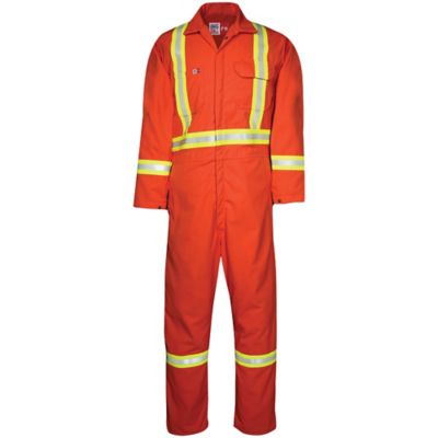 Big Bill Men's Work Coveralls with Reflective Material, 5XL,Orange