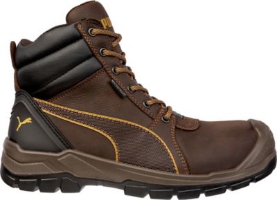 Puma Men's Tornado Leather Fiberglass Toe Waterproof Work Boots, 6 in.