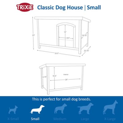 Image showing 5 th TRIXIE Natura Classic Outdoor Wooden Dog House, Gray