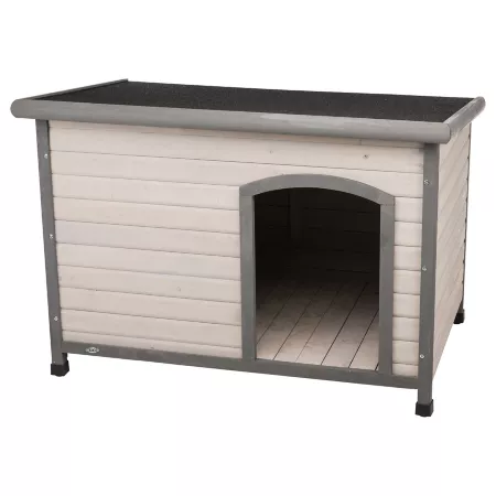 TRIXIE Natura Classic Outdoor Wooden Dog Kennel Gray Dog Houses