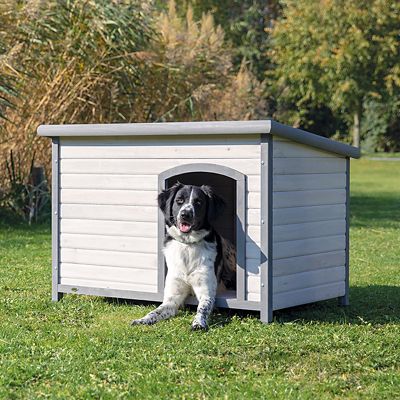 Image showing  Natura Classic Outdoor Wooden Dog House, Gray
