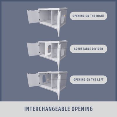 Image showing 12 th TRIXIE Furniture-Style Hidden Cat Litter Box Enclosure and Pet Home Side Table, XL, Gray
