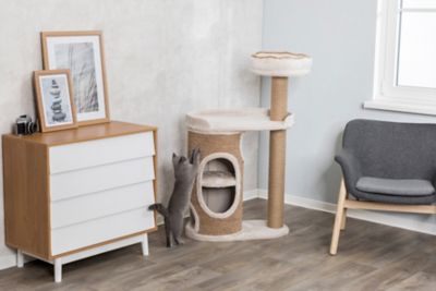 Image showing  46 in. 2-Story Falco Cat Condo Scratching Post