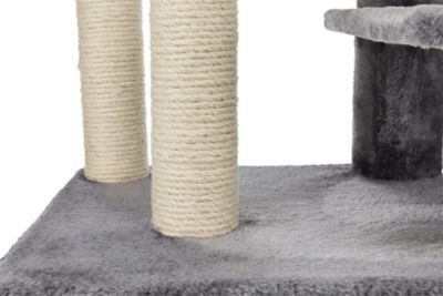 Image showing  27.6 in. Baza Senior Scratching Post with Hammock and 2 Platforms, Easy to Climb, Gray