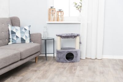 Image showing 8 th TRIXIE Baza Grande Scratching Post, Gray, with Condo, Hammock, Dangling Pom-Pom