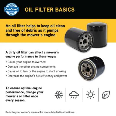Image showing 7 th Cub Cadet Oil Filter for Riding and Zero-Turn Lawn Mowers, Replaces OEM Numbers 951-12690, 751-12690