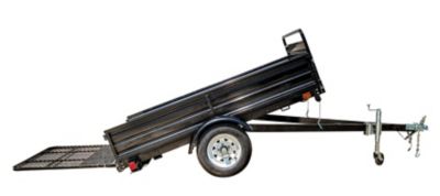 Image showing 7 th DK2 4.5 x 7.5ft. 5-in-1 Multi-Use Utility Trailer, 1,639 lb. Capacity, Assembly Kit and Drive up Gate Included, Black