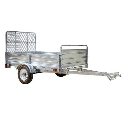 DK2 4.5 ft. x 7.5 ft. Galvanized Multi-Use Utility Trailer, 1,639 lb. Max Capacity, Drive Up Gate and Assembly Kit