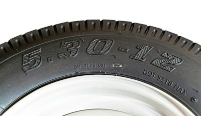Image showing  21 in. x 5 in. 6-Ply Trailer Spare Tire D.O.T. Tire Kit, Fits 5 ft. x 7 ft. Trailers