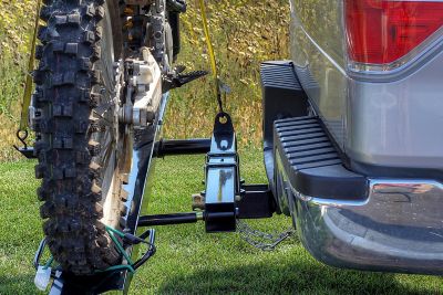 Image showing  300 lb. Capacity Hitch-Mounted Motorcycle Carrier, Black Powder-Coat Steel