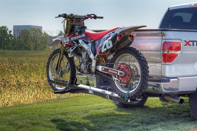 Image showing  300 lb. Capacity Hitch-Mounted Motorcycle Carrier, Black Powder-Coat Steel