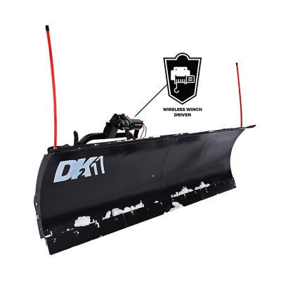 DK2 82 in. x 19 in. Black powder coated Steel Universal Mount T-Frame Snow Plow & Kit- AVAL8219