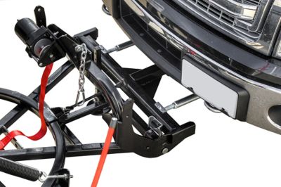 Image showing 8 th DK2 82 in. x 19 in. Black Powder Coated Steel Universal Mount T-Frame Snow Plow & Kit- AVAL8219