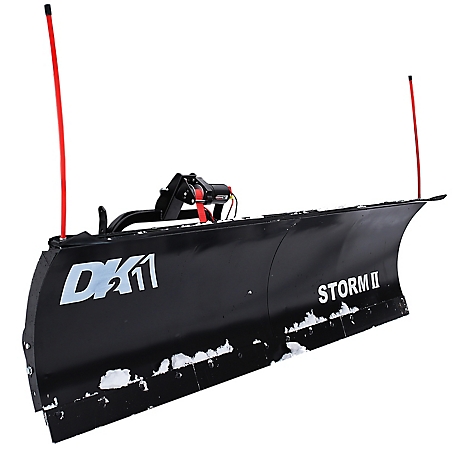 DK2 Storm II 84" x 22" Black Powder coated Steel Custom Truck Snow Plow kit & wireless remote(mount not included)- STOR8422