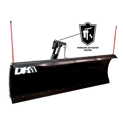 DK2 Elite 82" x 19" Black powder coated Steel Universal Mount T-Frame Snow Plow & Actuator Kit-AVAL8219ELT