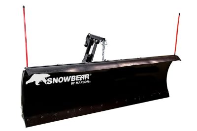 DK2 Elite 82" x 19" Black powder coated Steel Universal Mount T-Frame Snow Plow & Actuator Kit-AVAL8219ELT