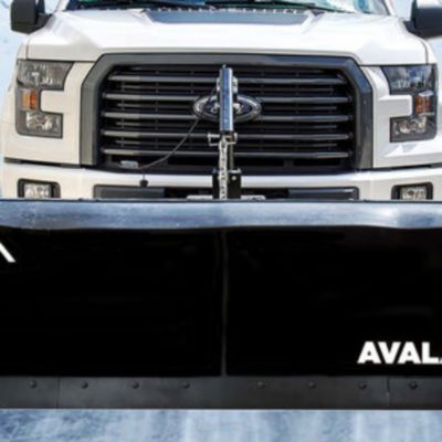 Image showing  82 in. x 19 in. Elite Powder-Coated Steel Universal Mount T-Frame Snow Plow & Actuator Kit, Black