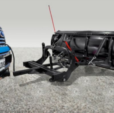 Image showing 7 th DK2 82 in. x 19 in. Elite Powder-Coated Steel Universal Mount T-Frame Snow Plow & Actuator Kit, Black