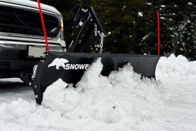 Image showing 8 th DK2 Elite 88 in. x 26 in. Universal mount Black powder coated steel T-Frame actuator Snow Plow & Kit-AVAL8826ELT