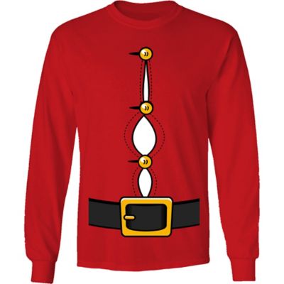 Image showing 0 th Goodie Two Sleeves Men's Long-Sleeve Fat Santa Christmas Shirt