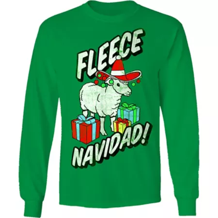 Farm Fed Clothing Men's Long Sleeve Fleece Christmas Shirt Men's T-Shirts